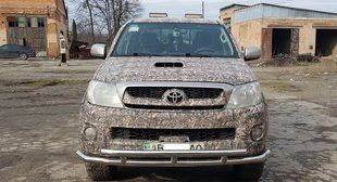 Захист переднього бампера ВУС подвійний Toyota Hilux 2004-2015 Кенгурятник дуги пороги AUG0678 фото