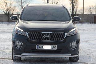 Кенгурятник передний УС двойной Kia Sorento 2015+ Защита бампера AUG0178 фото