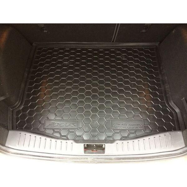 Коврик в багажник резиновый для Ford Focus / Форд Фокус 3 2011- Hatchback (докатка) (Хетчбек) 111217 фото