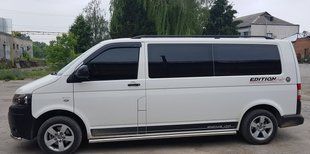 Подножки трубы с проступями Volkswagen T5 2009-2015 Боковая защита AUG0129 фото