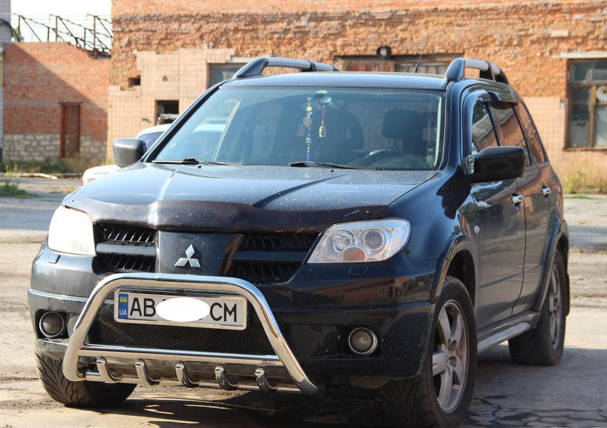 Кенгурятник нержавеющая сталь с грилем и трубой d42 для Mitsubishi Outlander 1996-2016+ Украина; 0507 AUG0429 фото