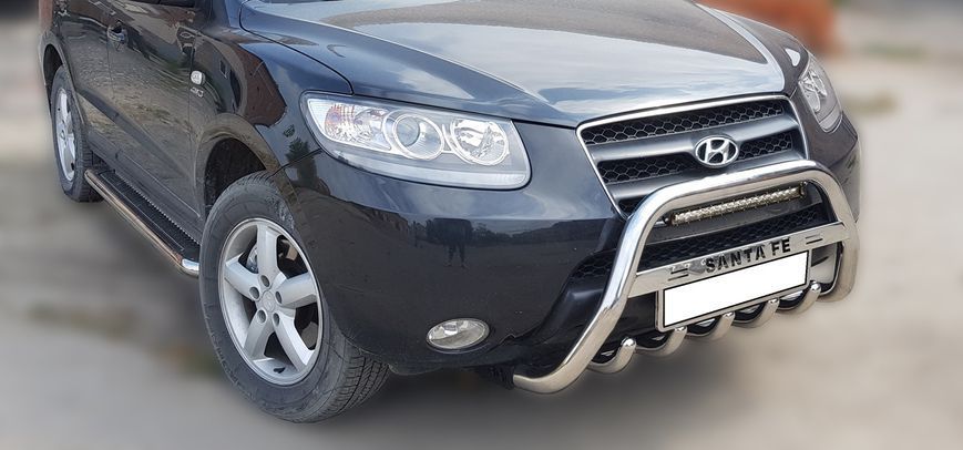 Кенгурятник для Hyundai Santa Fee 2006-2012 захист бампера дуги пороги AUG0779 фото