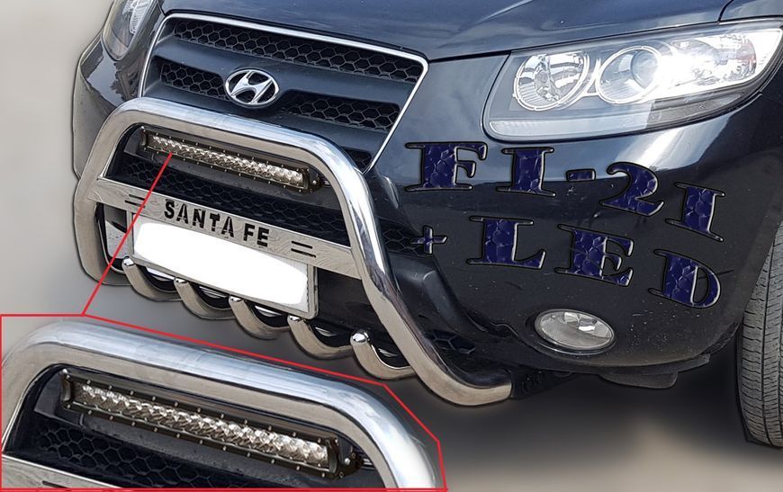 Кенгурятник для Hyundai Santa Fee 2006-2012 захист бампера дуги пороги AUG0779 фото