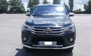 Захист переднього бампера ВУС подвійний Toyota Hilux 2015+ Кенгурятник дуги пороги AUG0687 фото