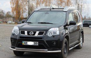 Захист переднього бампера ВУС подвійний Nissan X-Trail T30 00-07 T31 07-13 T32 2013+ кенгурятник дуги пороги AUG0387 фото