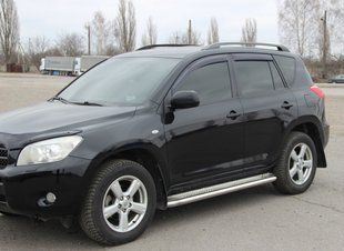 Бічна захист пороги майданчик Toyota RAV4 2005-2012 кенгурятник захист бампера дуги пороги AUG0738 фото